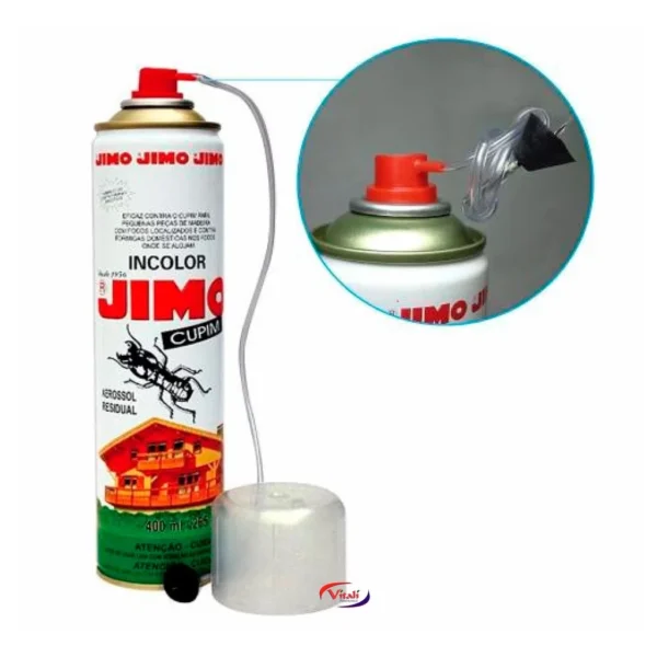 Jimo Cupim Spray Aerosol 400ml - Com Agulha Aplicadora - Mata Cupim e Formigas