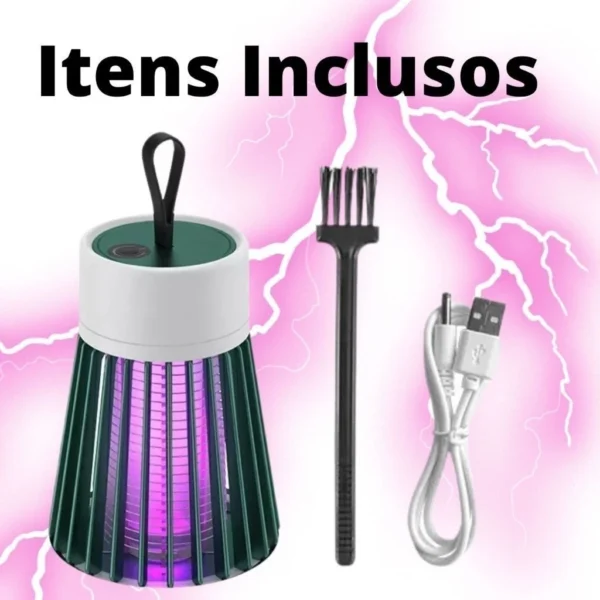 Lâmpada Elétrica Mata-Mosquitos Com Luz UV Usb Recarregável Armadilha Para Insetos Su