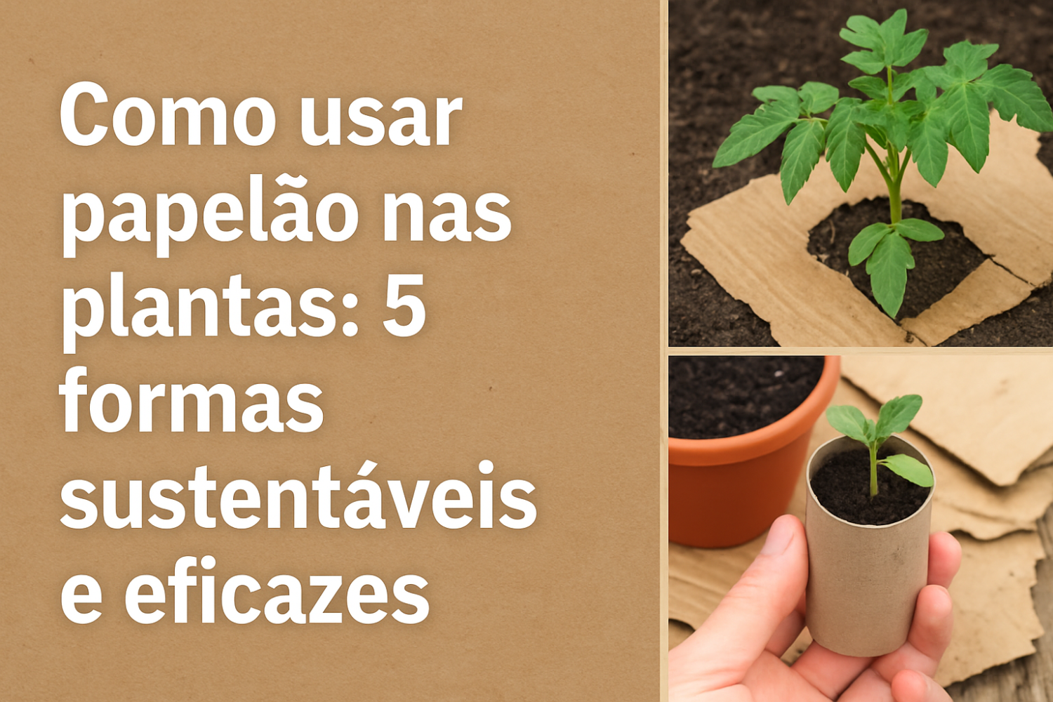 Como usar papelão nas plantas: 5 formas sustentáveis e eficazes