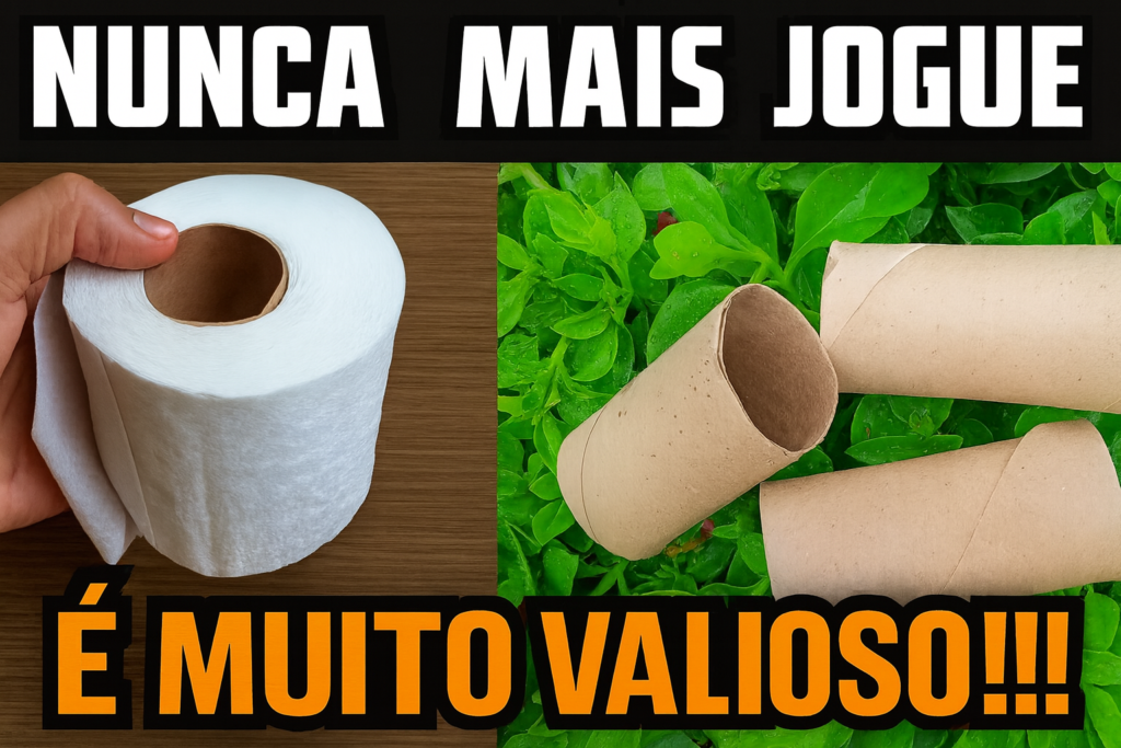 rolinhos de papel higiênico nas plantas