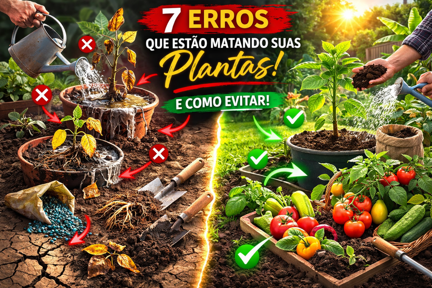 7 Erros que Estão Matando Suas Plantas (E Você Nem Percebe)