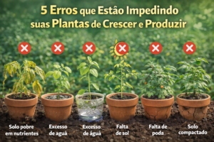 5 erros que estão impedindo suas plantas de crescer e produzir