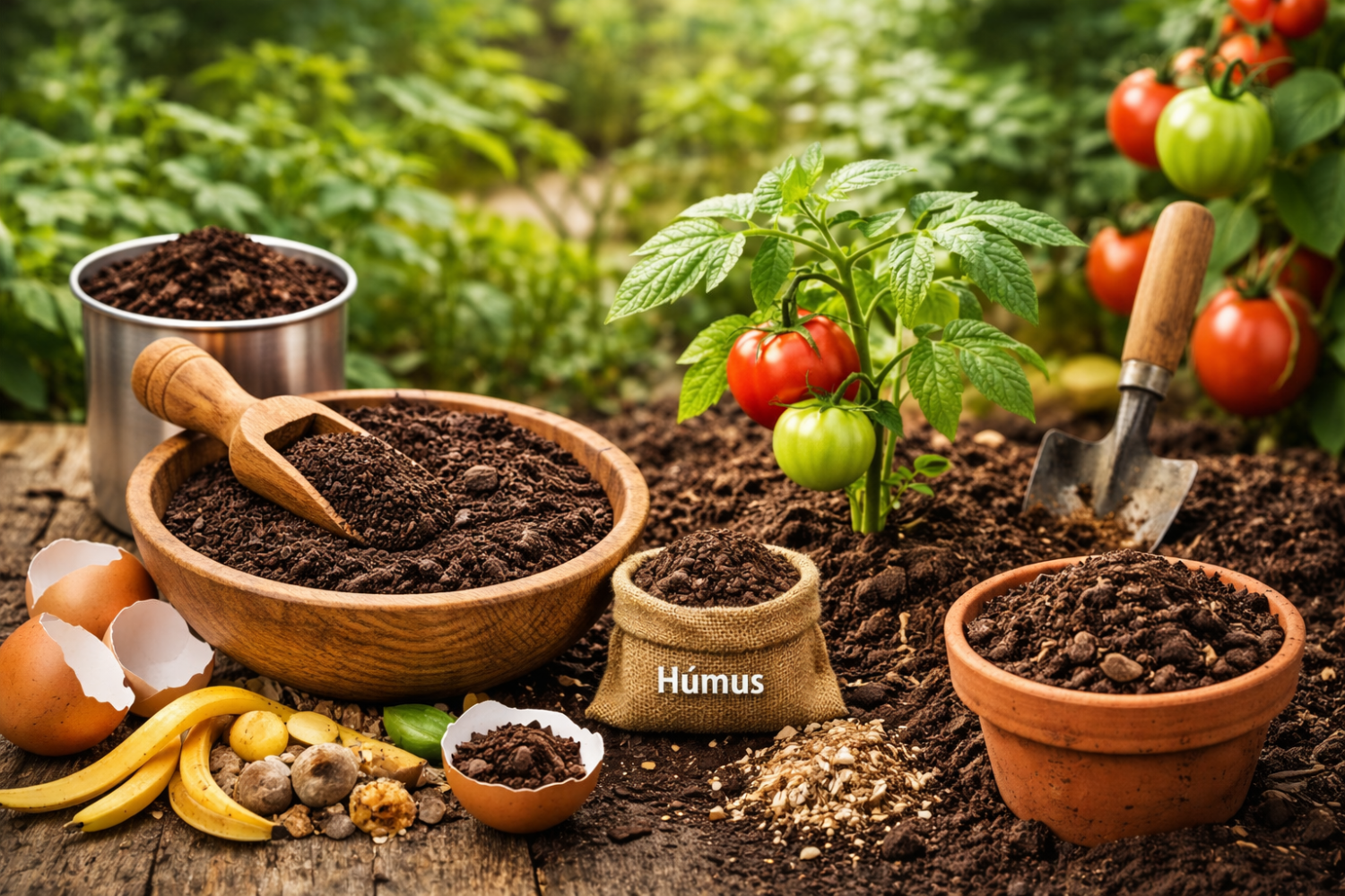 Borra de café nas plantas