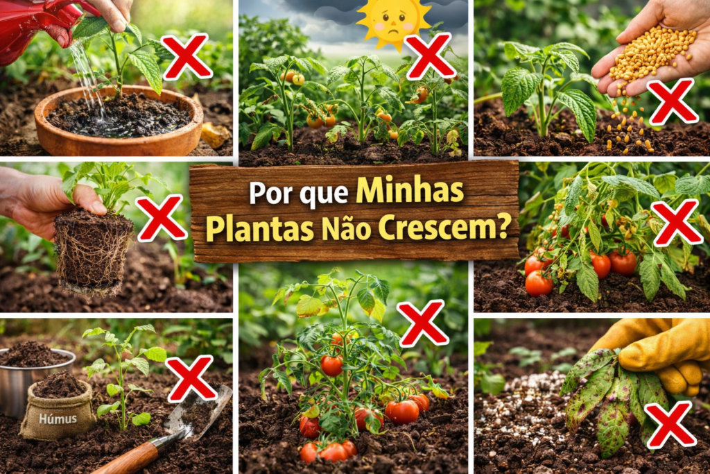 por que minhas plantas não crescem