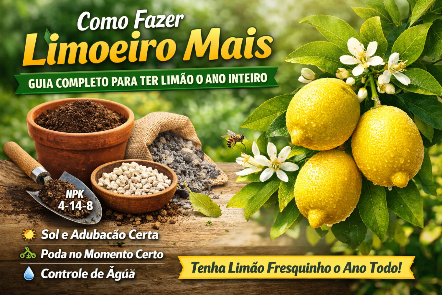 Como fazer limoeiro produzir o ano todo